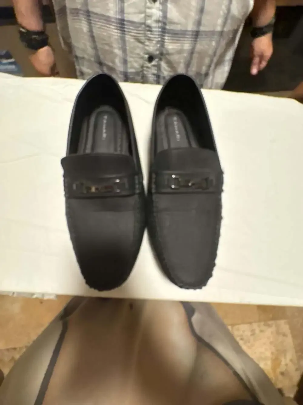 Tahari Jester Men's Black Bit Loafer Driving Shoes